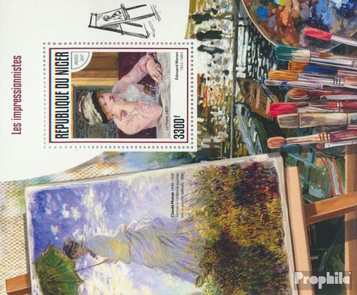 Niger Bloc-Feuillet 575 (complète. Edition.) Neuf avec Gomme Originale ** MNH 2016 Fleurs sur peintures (Timbres pour Les collectionneurs) Peinture