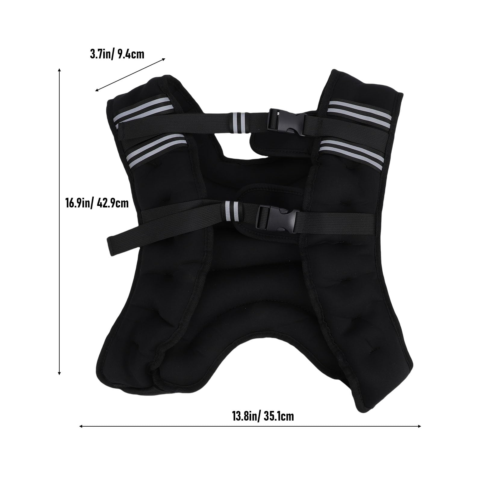 Cosiki Gilet Zavorrato, Spallacci Regolabili, Tasche con Cerniera Rimovibili Dal Design Confortevole, Ideale per Allenamento, Allenamento della Forza, Corsa e Fitness
