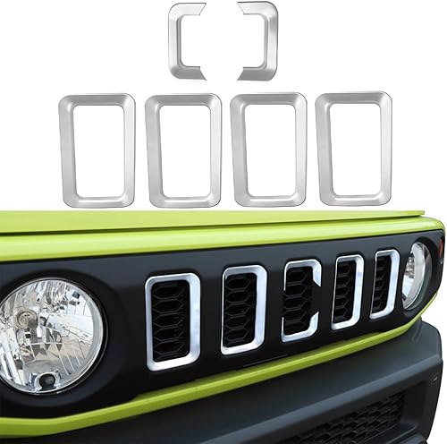Cubierta de rejilla frontal para rejilla decorativa para Jimny 2019 2020 2021 2022 2023 ABS cromado accesorios exteriores del coche
