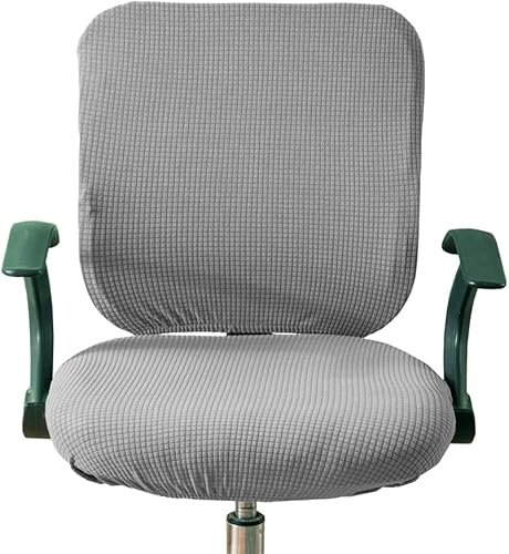 Funda para silla de oficina, resistente al agua, protección dividida y elástica, de tela jacquard, funda universal para silla de trabajo, silla