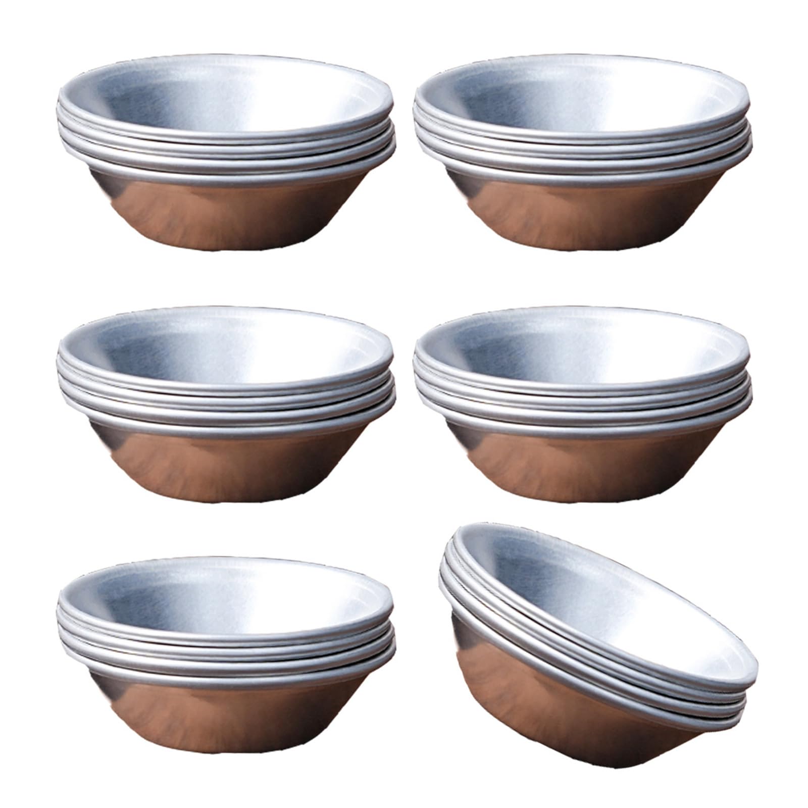 Elnwnnkc 24Pcs Eggs Tart Molds Small Cupcake Cake Cookie Molds Aluminium Small Tart Pans Baking Cups Easy to Use Aluminium Pans