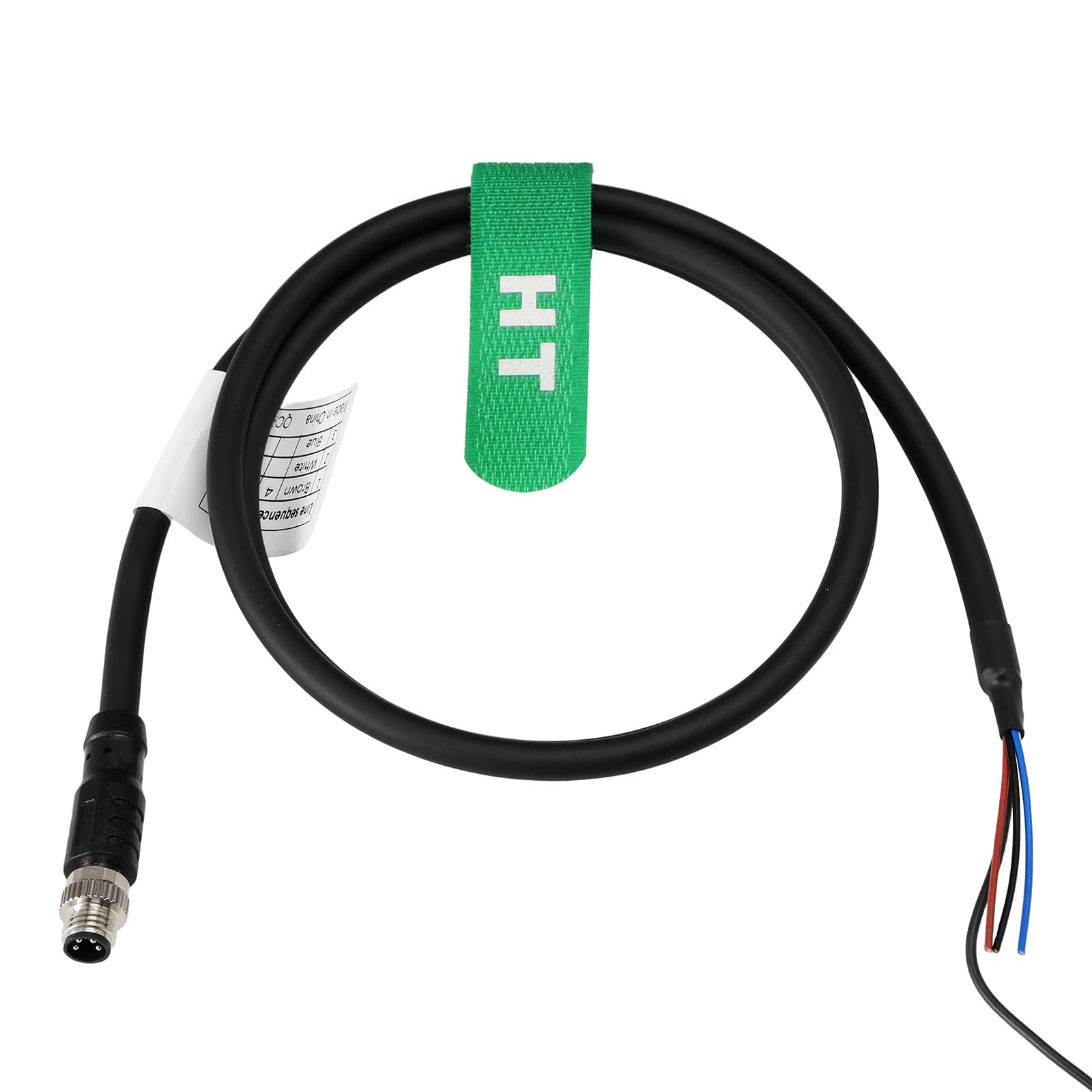 HangTon Cable de alimentación M8 4 pines macho A-Code PVC 10m para interruptor Keyence