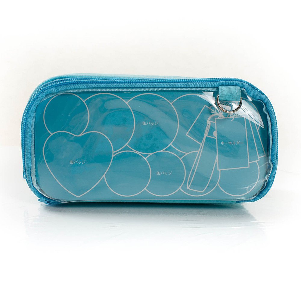 ろみお ③ポーチ カラフルピーチ】マルチポーチ(11×14×3㎝ サックス): レディース