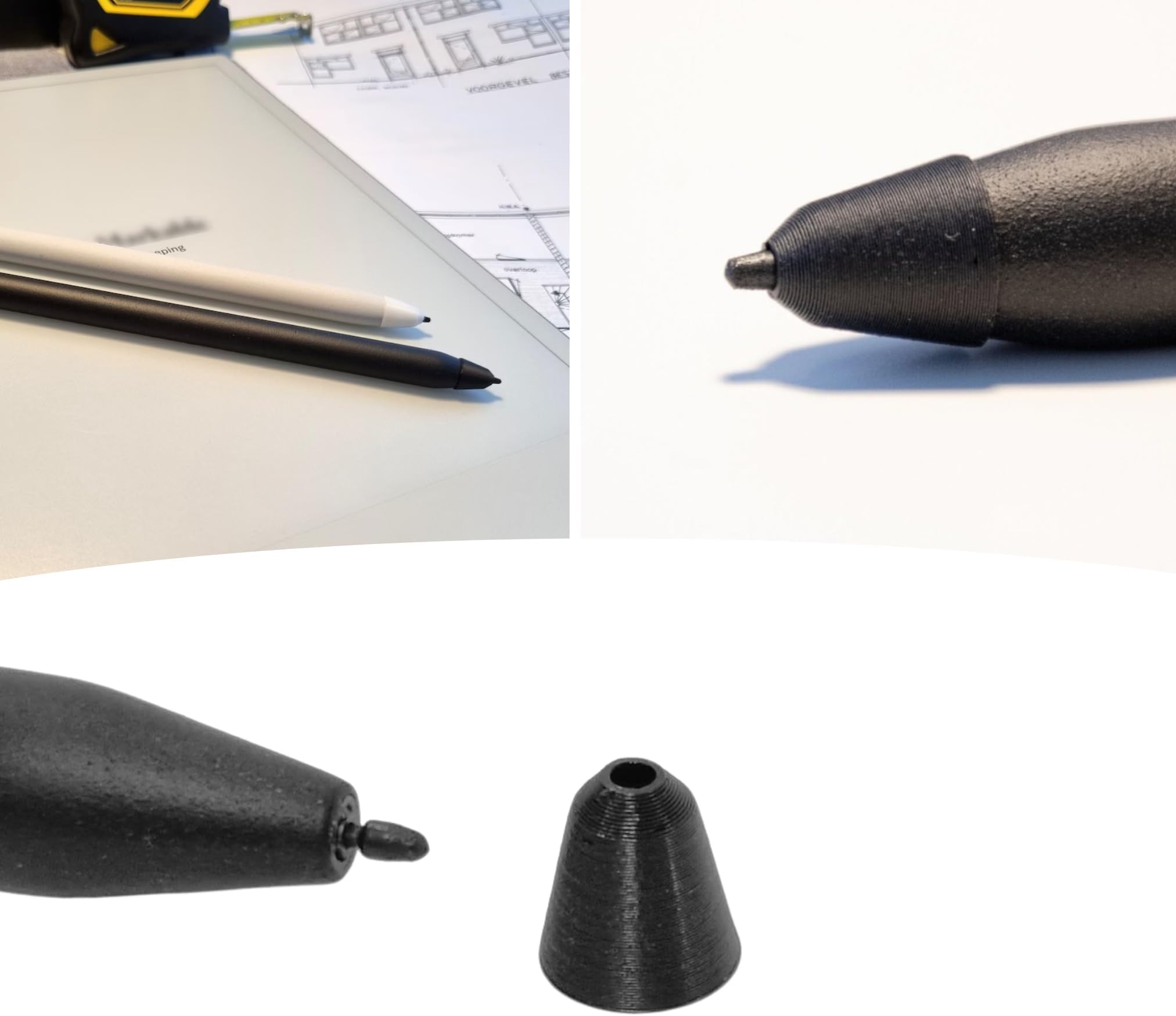 Head Concepts Remarkable Marker+ Plus Replacement Repair Nib Cover Collar - Pack of 2 - Digital Writing Notetaking Tablet Accessory - Marker Tips - Stylus Pen - Made in USA