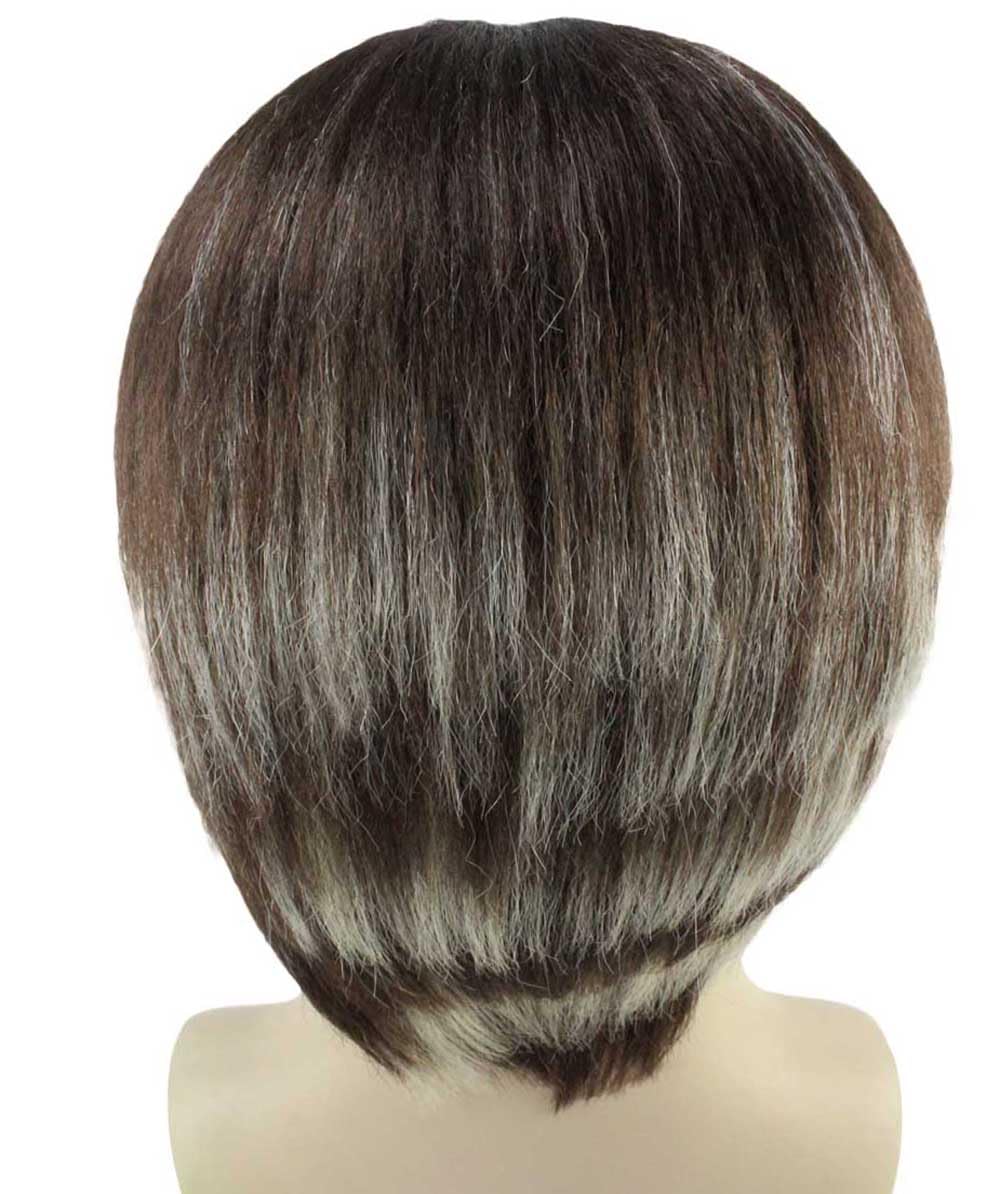 HPO Men Wig with Moustache Set, Brown Adult HM-474