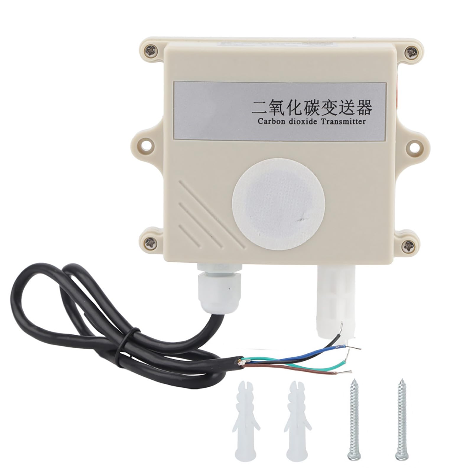 Przetwornik czujnika CO2 o wysokiej dokładności Monitor dwutlenku węgla z szerokim zakresem pomiarowym 4005000PPm do uprawy kwiatów w szklarniach rolniczych Materiał PVC Poziom (Wyjście prądowe