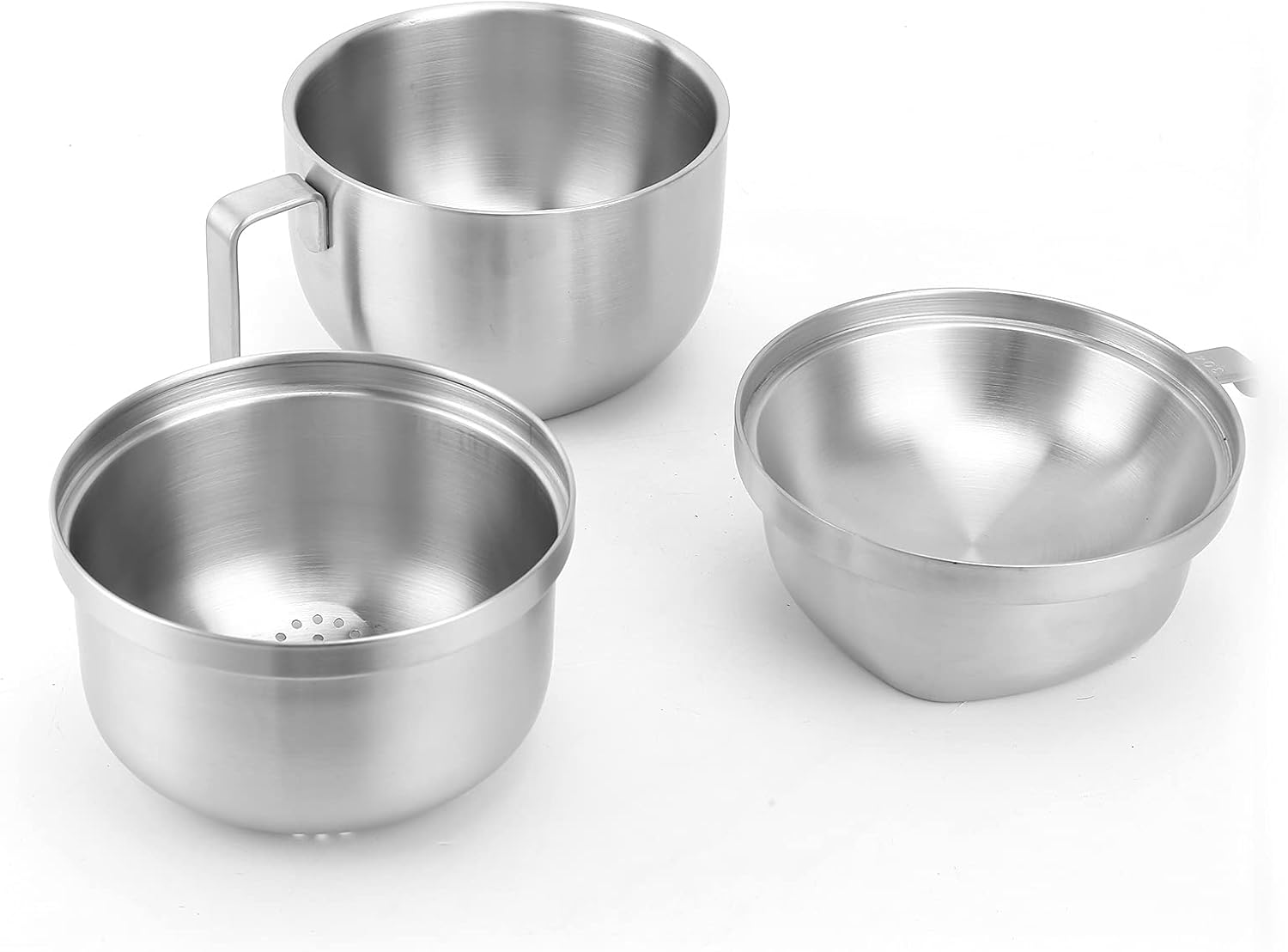 Noodle Bowl Double Layer Stainless Steel Soup Bowl with Cover for Household Use