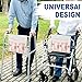 TOGETRUE Walker Bag, Easy Access Walker Storage Basket with 2 Large Pockets, Walker Accessories Bag for Folding Walker, Wheelchairs, Strollers, 13