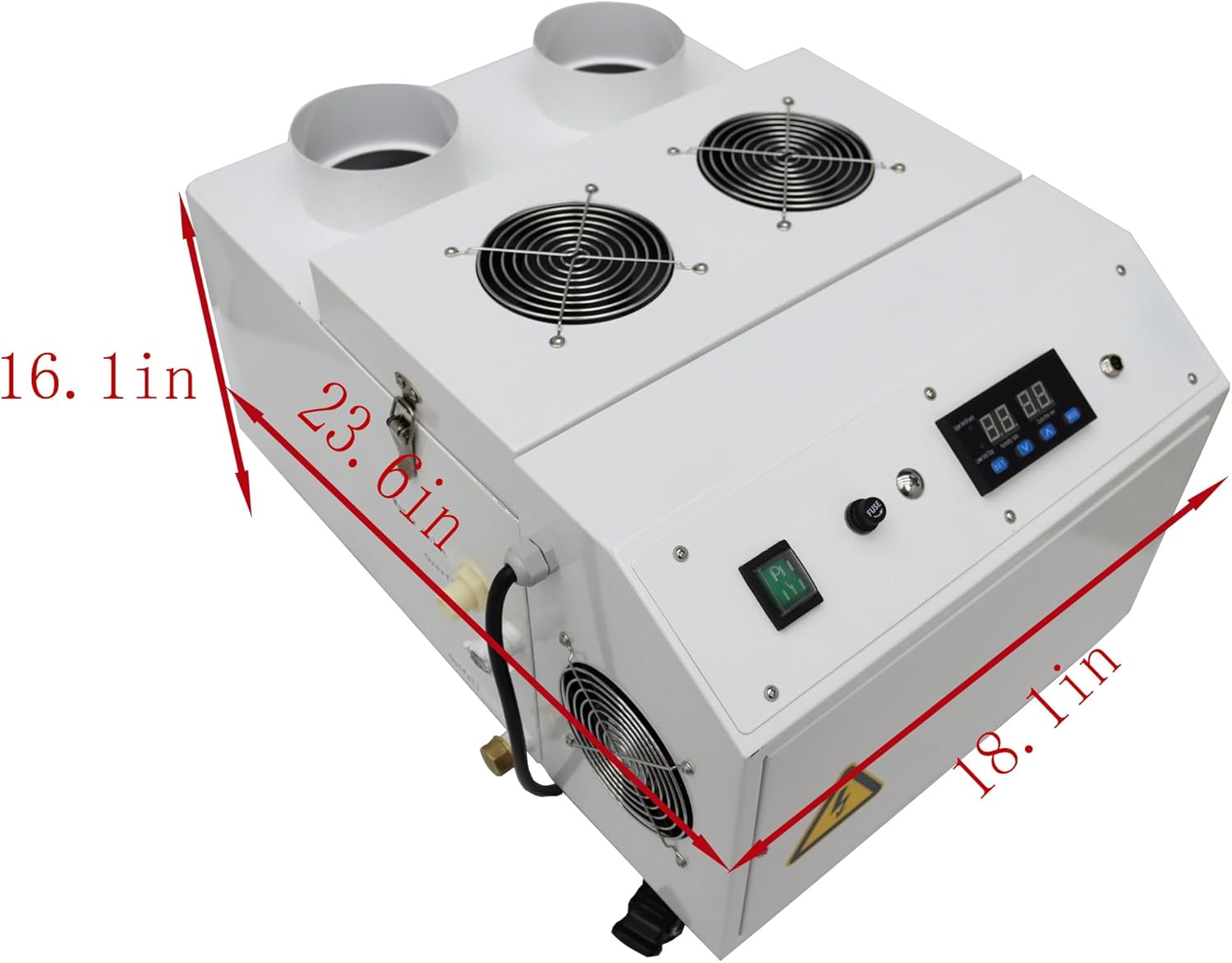 Commercial Ultrasonic Humidifier 15KG/H Industrial Cool Mist Humidifier Air Cooler Sprayer for Room Humidification Fruit Vegetable Fresh 110V