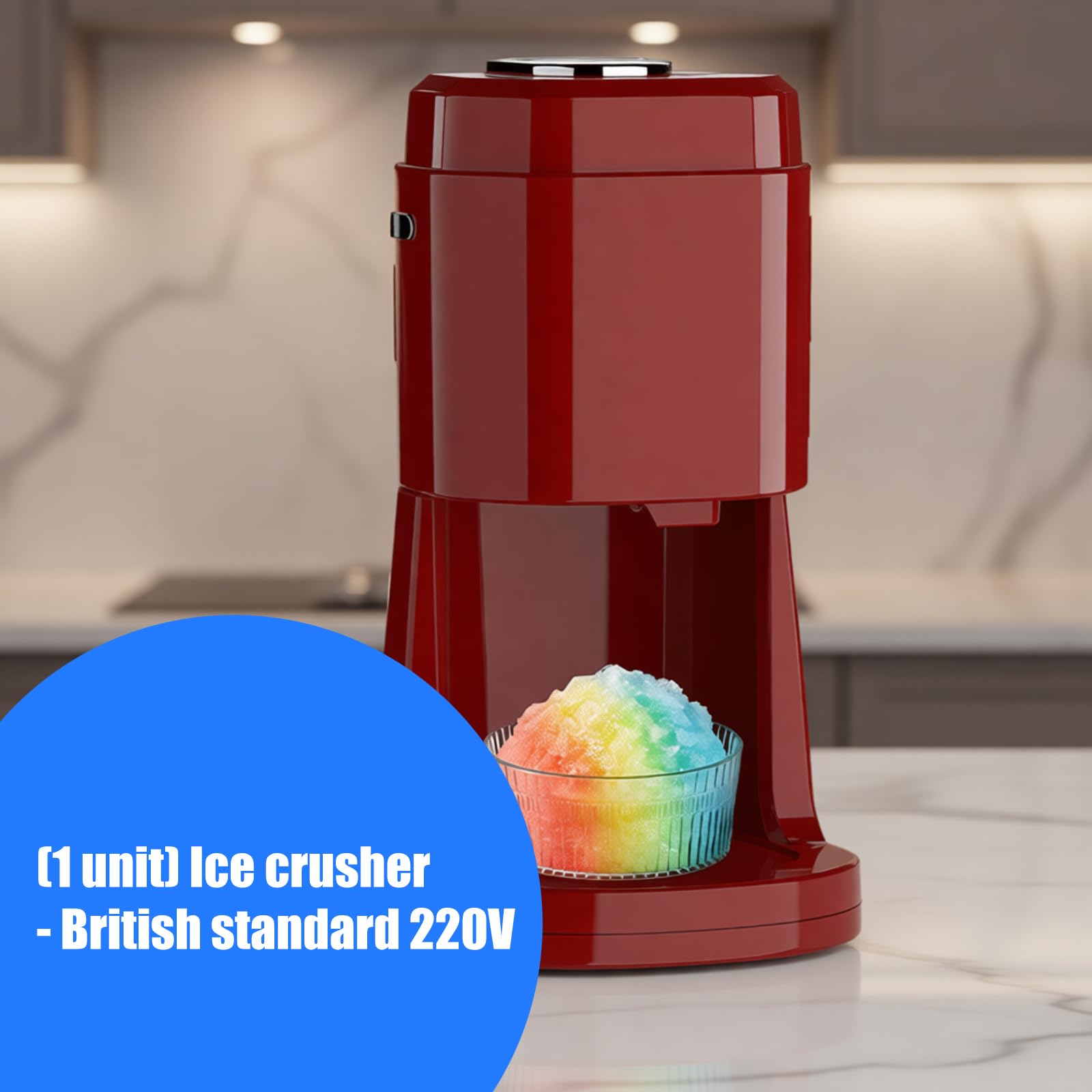 Robusto tritaghiaccio in ABS, ideale per realizzare coni di neve e granite tritaghiaccio in ABS