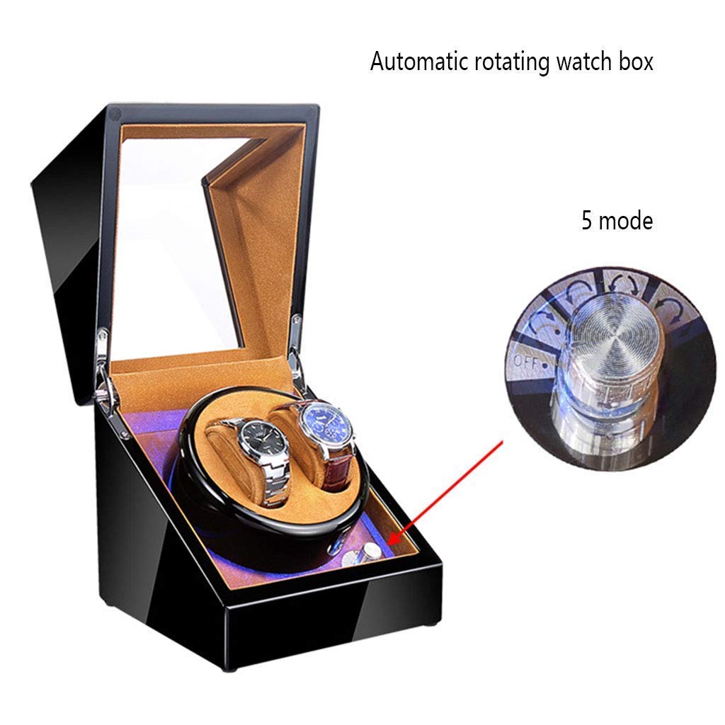 Automatischer Uhrenbeweger für Damen und Herren mit japanischem leisem Motor und Klavierlackierung mit hoher Helligkeit, Uhrenbeweger-Box, Uhrenbeweger