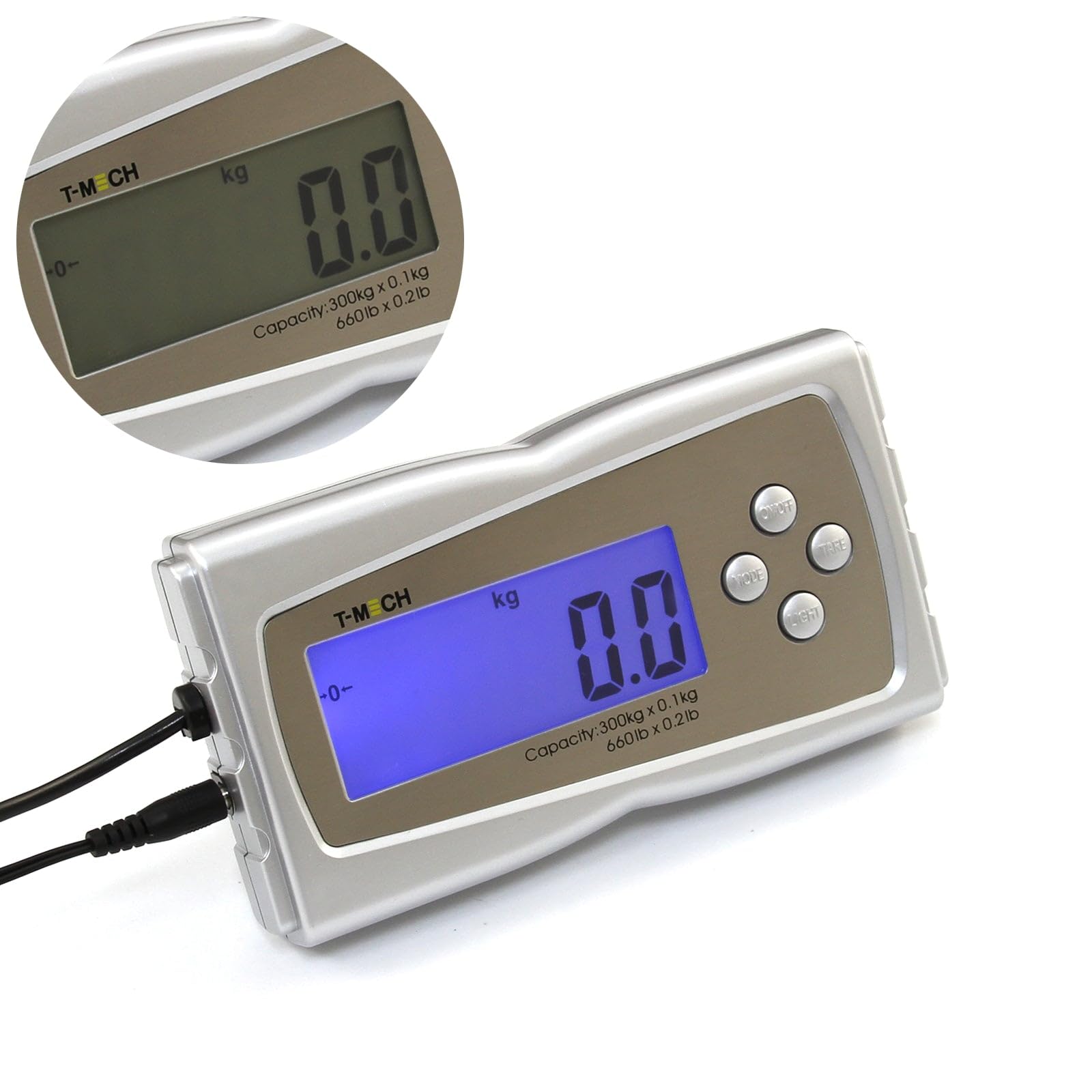 T-Mech Schwerlastwaage Bodenwaage Veterinärwaage Tierwaage Plattformwaage Paketwaage Postwaage 8,2cm H x 90cm L x 60cm B Hochbelastbare Waage Hochleistungswaage LCD Anzeige Digital 300kg