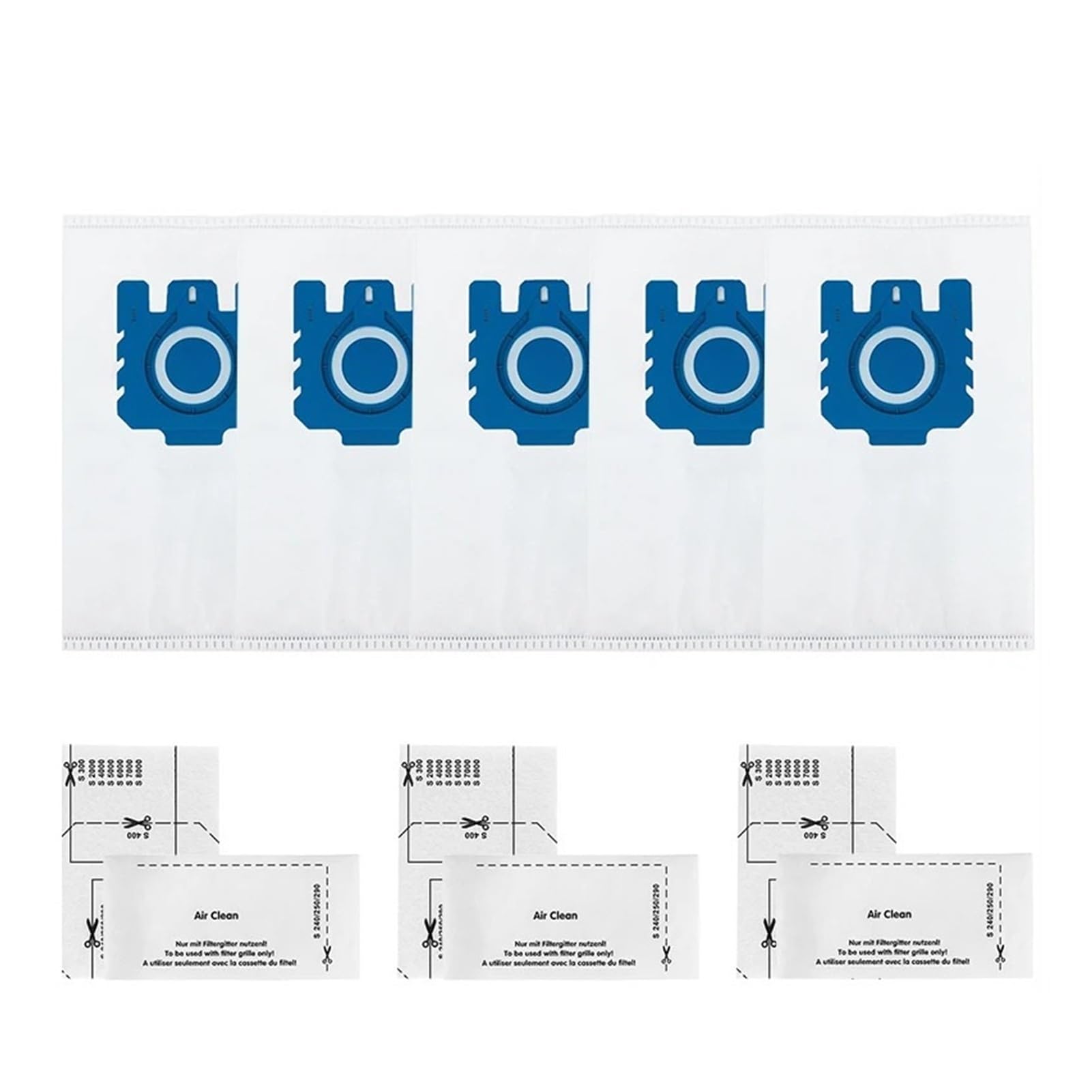 Staubsaugerzubehör Staubbeutel, Kompatibel for Miele, GN C1 C2 C3 S400i S600 S2 S5 S8 Serie, Ersatz-Einweg-Staubsammel-Müllbeutel(20pcs)