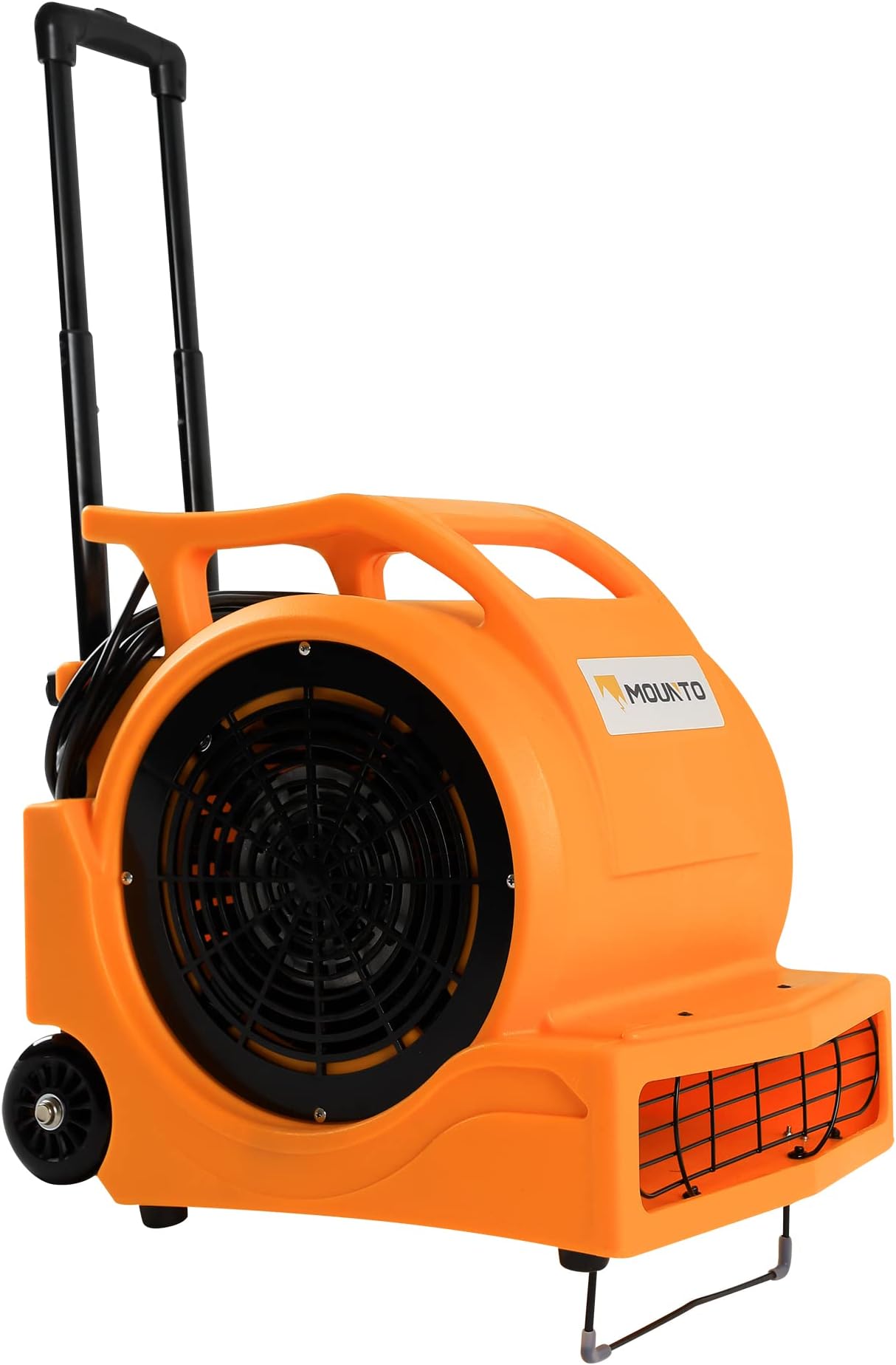 MOUNTO 3-Speed 1Hp 4000 Plus CFM Monster Air Mover Floor Carpet Dryers with Handle Wheelkit (Orange)
