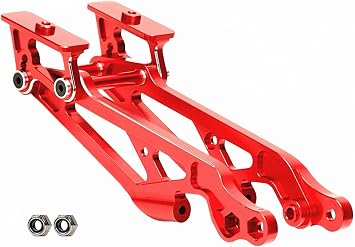 Aluminum Heavy Duty Rear Wing Mount Upgrades for Arrma 1/8 Kraton Notorious Typhon Outcast Talion,Replacement of #AR320347Red