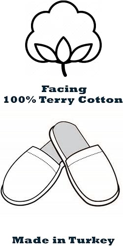 Miniatura 3 de Arus Zapatillas de algodón para hombre de tela de rizo turco para spa y baño