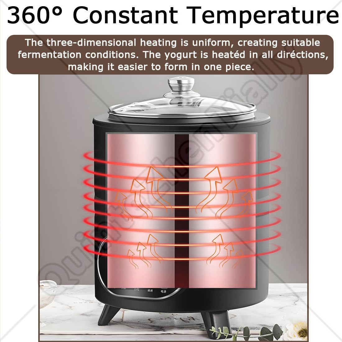 Inteligentna Maszyna Produkcji Jogurtu Regulacją Temperatury 360°,Komercyjne Maszyny Fermentacji Jogurtus,Domowe Elektryczne Urządzenie Fermentacji,do Produkcji Jogurtu Black-12L