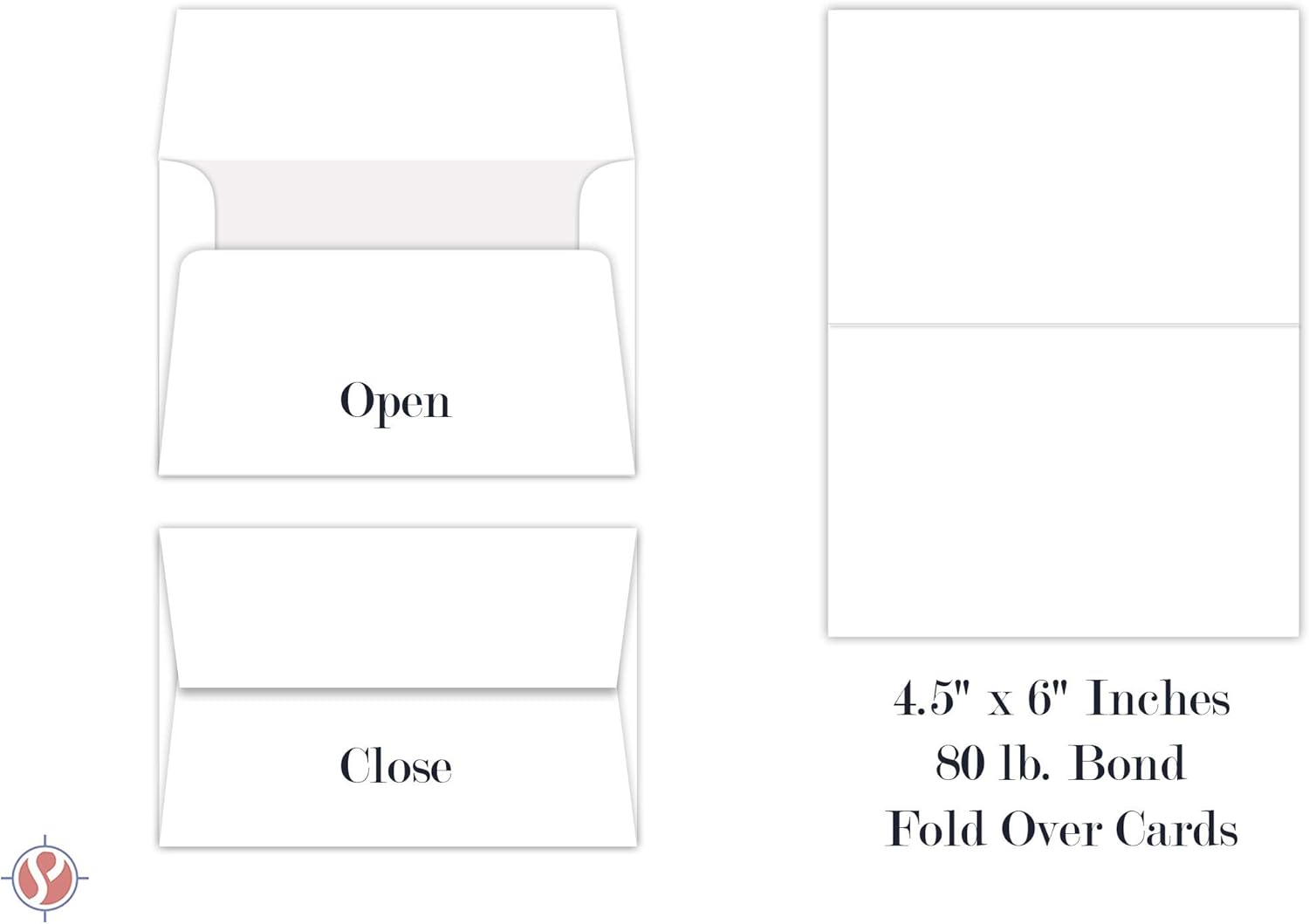 Greeting Cards Set – 4.5" x 6" Blank White Cardstock and Envelopes – Great for Business, Holidays, Wedding Invitations, Birthdays, Graduations, Baby and Bridal Showers, All Occasion – Bulk Set of 40