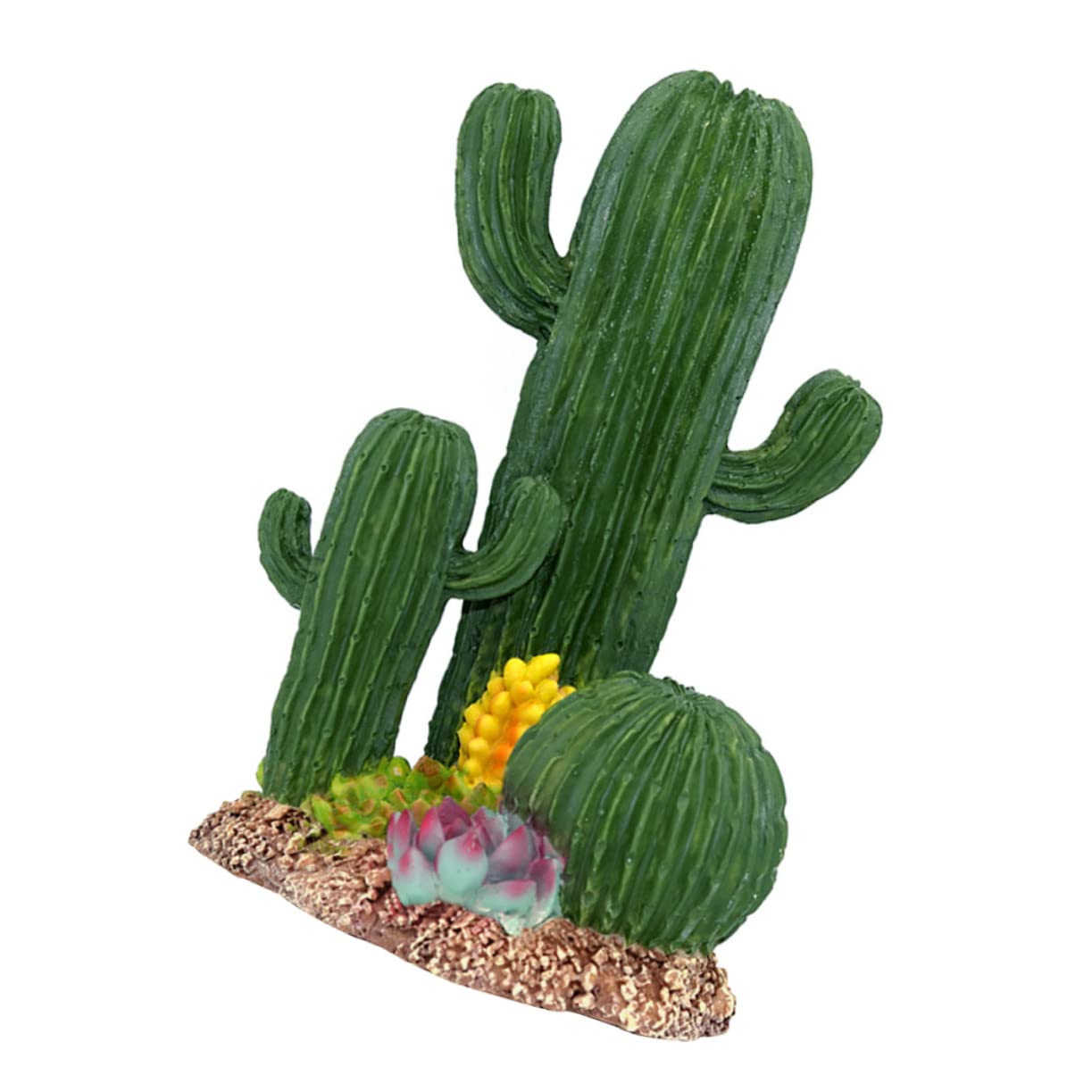 DOITOOL Decoración de Cactus para Terrario Caja de Reptiles Plantas para Reptiles Adorno de Cactus Vívido Decoración Paisajística para Terrarios Su Hábitat