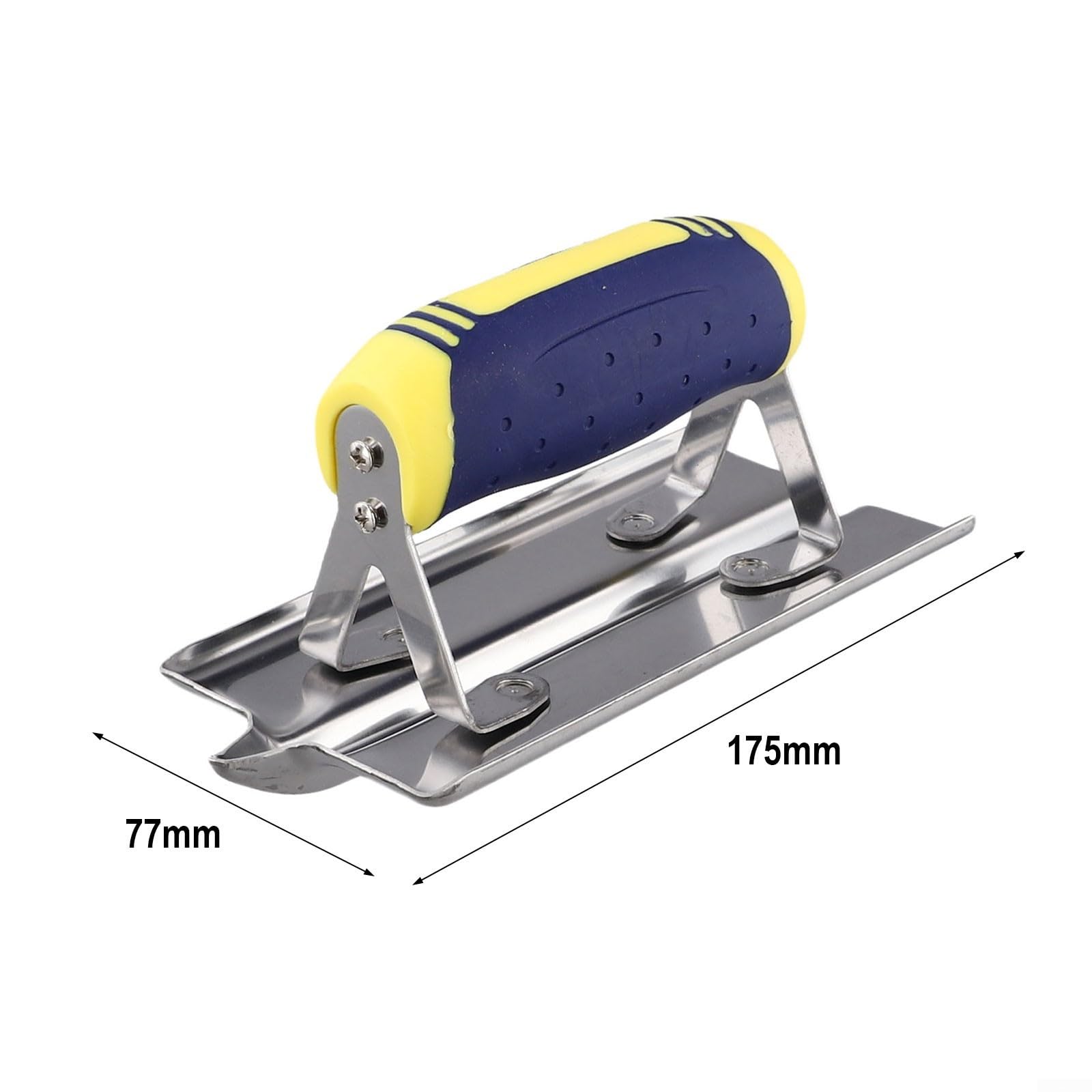 Lot de 2 outils de rainurage en acier inoxydable pour bordure de finition en plâtre, ciment et rainures propres, 80 x 50 mm à 150 x 80 mm (courbé+)