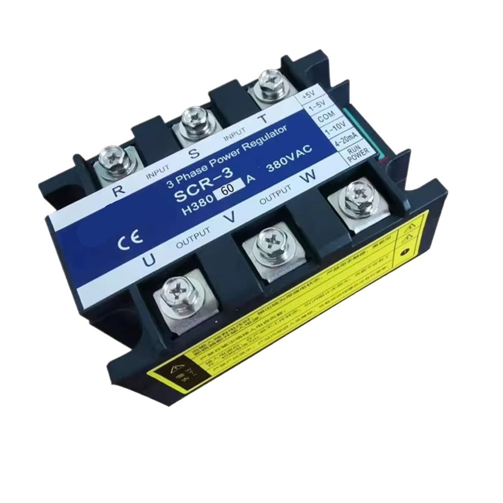 SWEWDSQG 60A SCR-60A,Three Phase Voltage Regulator Power Controller Module 0-10V 4-20mA 1-5V Potentiometer Control