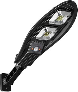 Solar Street Light LED Flood Light Outdoor Dusk to Dawn Lighting with Motion Sensor and Remote Control 6000 Lumens Outdoor Dusk to Lighting