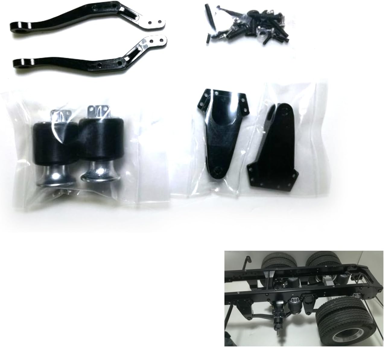TOUCAN RC HOBBY Degree Air Bag Suspension for 1/14 56335 RC Tractor Truck Car,Compatible with DIY Tamiya Model