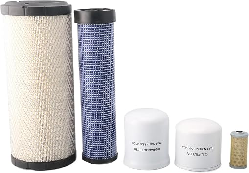 P827653 P829332 14722302100 EA00004647A 14171020090 Filter Kit Includes Air Outer/Air Inner/Hydraulic/Oil/Fuel Filter Fits for TYM T474 HST Tractor