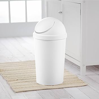 Amazon.com: Sterilite White 12 Qt Swing-Top Wastebasket