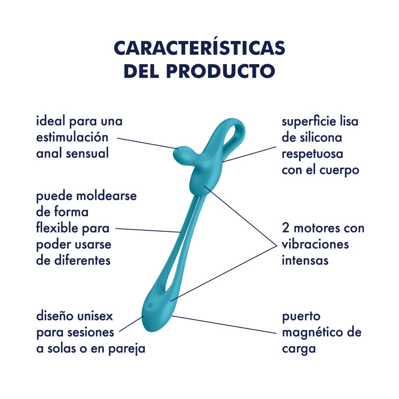 Satisfyer Plug & Play 1 Multivibrador flexible | Juguetes eróticos para Pareja sexuales | 12 Programas de Vibración | Resistente al Agua (IPX7)
