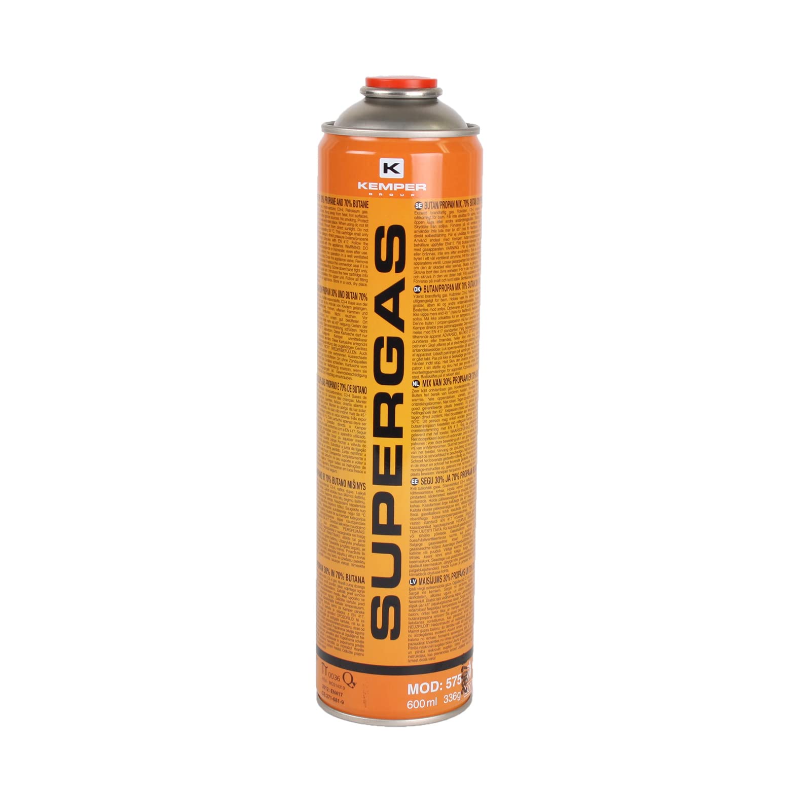 WELDINGER Set 2x Sauerstoff 1 Liter M12x1 rechts 1x Brenngas Supergas 600 ml