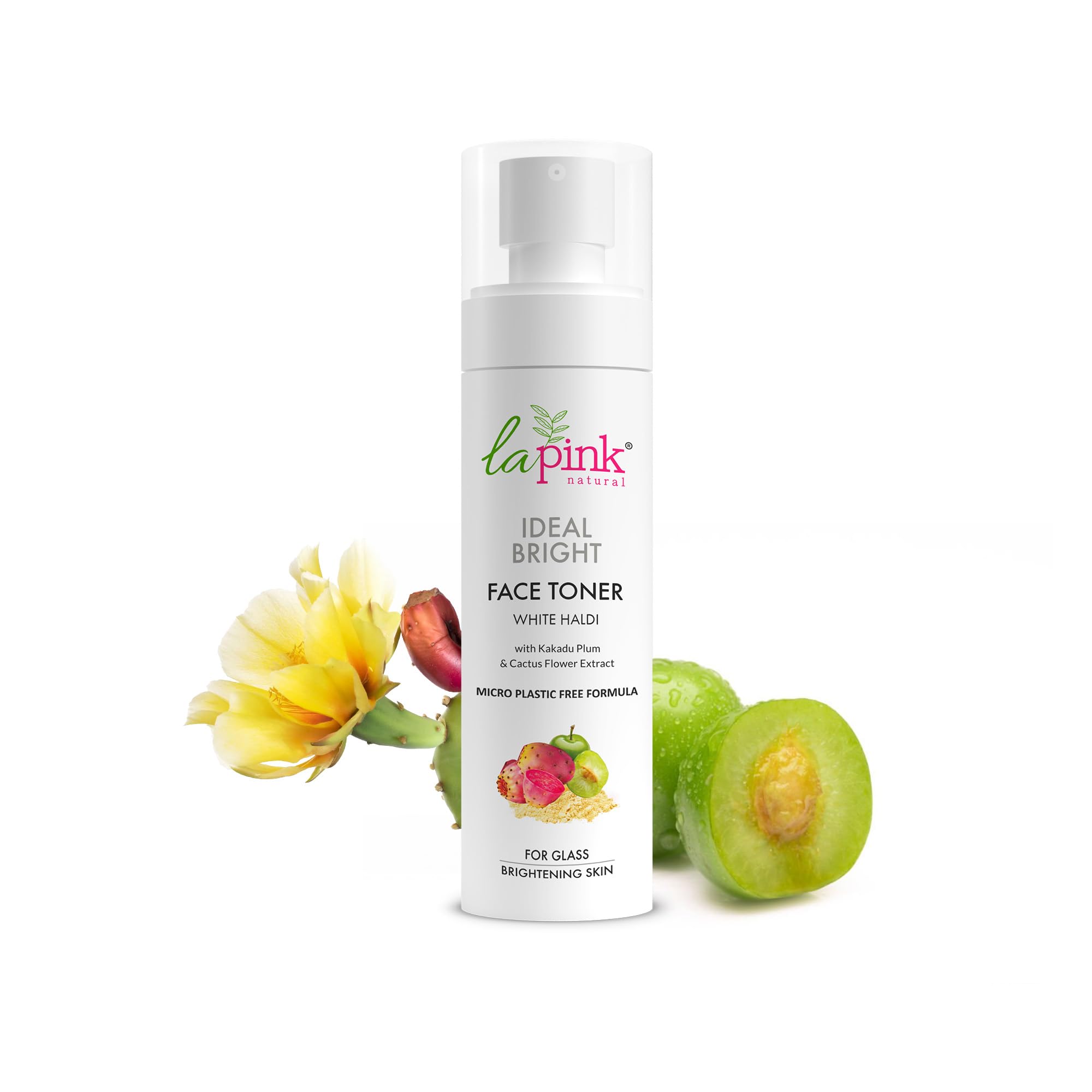 La Pink Ideal Bright Face Toner For Glowing Skin & Pore Tightening For Men and Women | 100% Microplastic Free Formula | For All Skin Type (100ml)