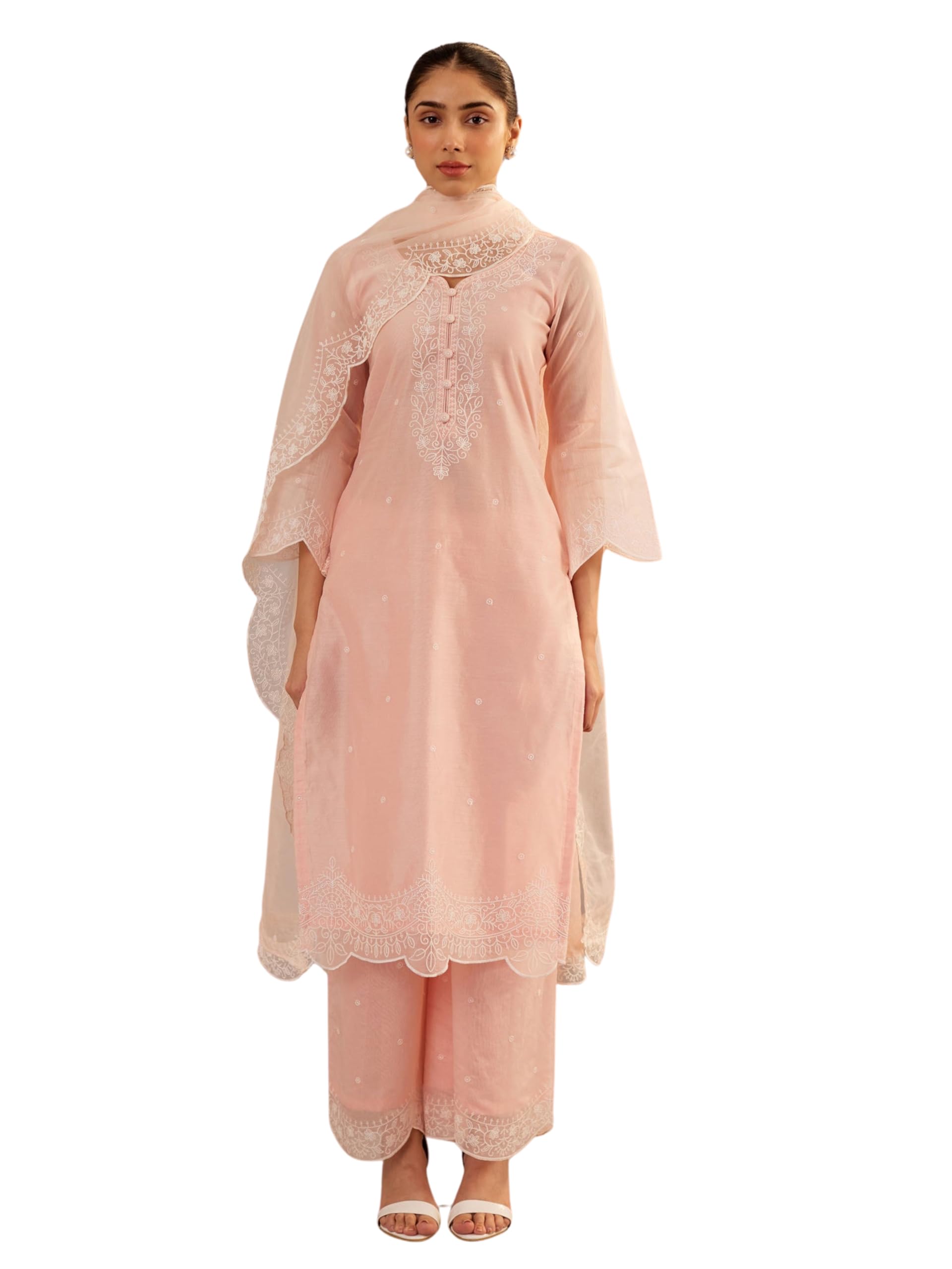royal export Embroidered Silk Blend Women's Kurta Set-picture-34
