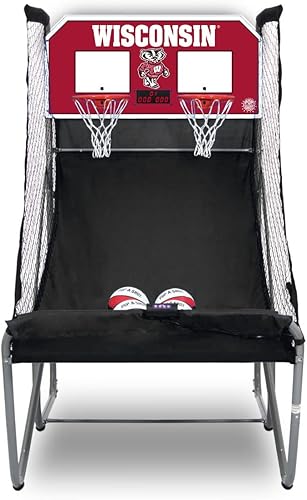 Pop-A-Shot - Home Dual Shot with NCAA Graphics l Sensor Scoring l 16 Game Modes l 7 Balls l Foldable Storage l for All NCAA Fans