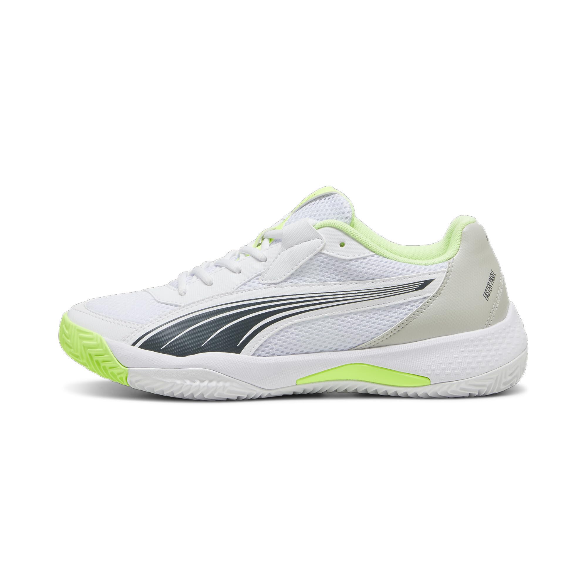 PUMAMen's Nova Court Pickleball Shoes, White-Black-Active Red, 9.5
