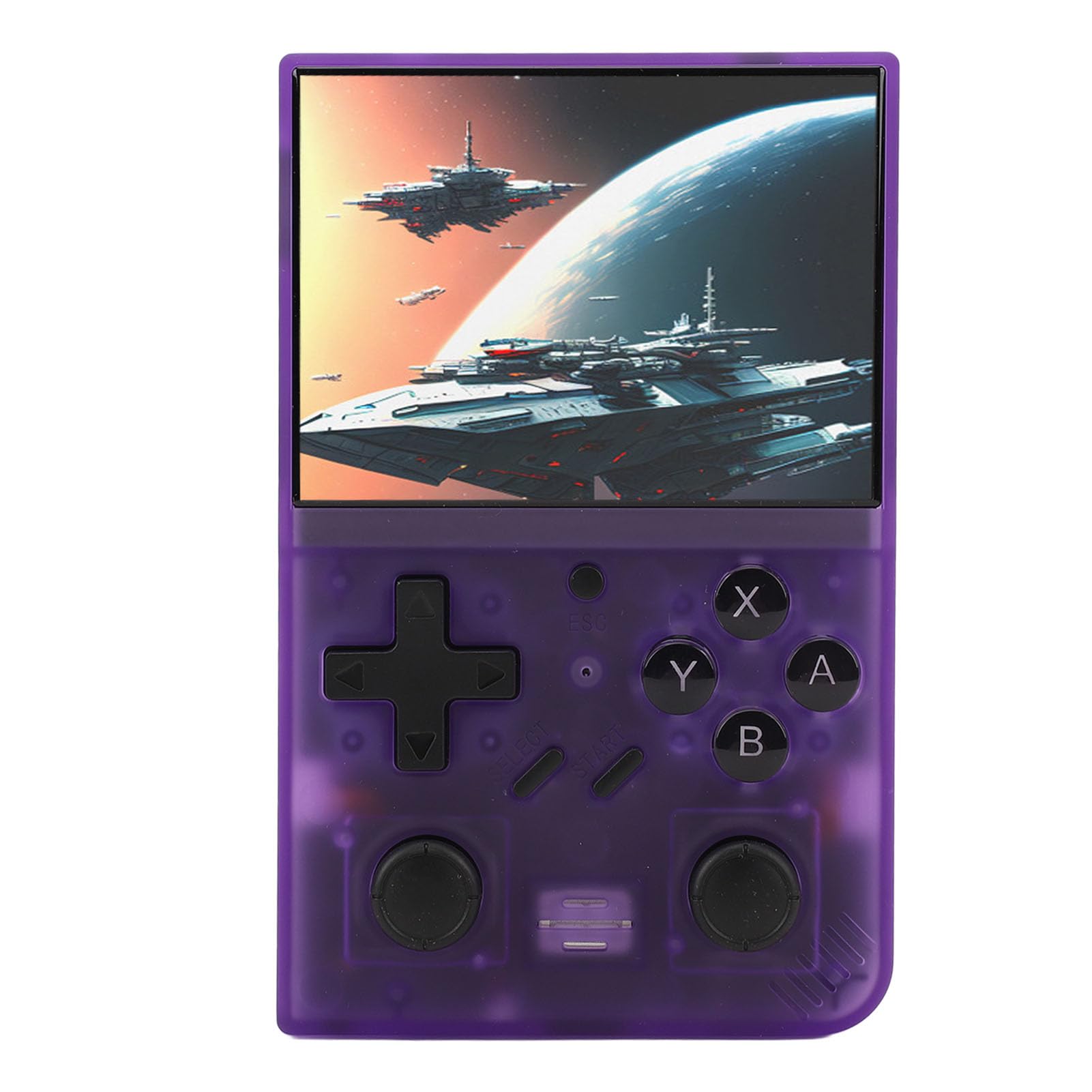 Console de Jeu Portable R35PLUS pour Enfants, Jeux Vidéo Rétro avec Carte TF 64 Go Intégrée, Jeux Préinstallés, écran IPS 3,5 Pouces, 10 émulateurs Console de Jeu Rétro (Violet)