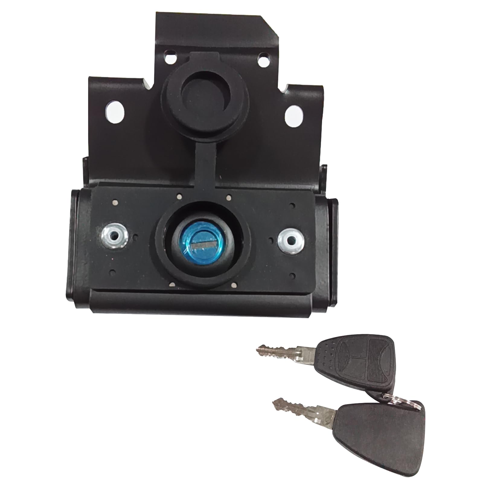 Verrou de capot Aputoxz compatible avec Jeep Wrangler JK 2007–2018, verrou de sécurité sous capot à code clé de contact, loquet de capot antivol de remplacement