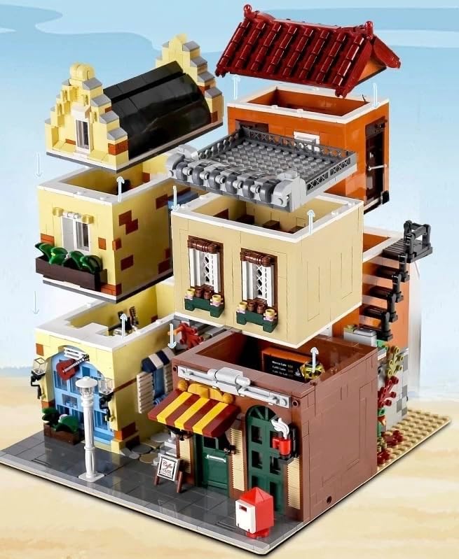 Miniatura 7 de General Jims Juguetes y ladrillos bloques de construcción iluminados tienda de música cafetería y sala de estar bloques de construcción modulares