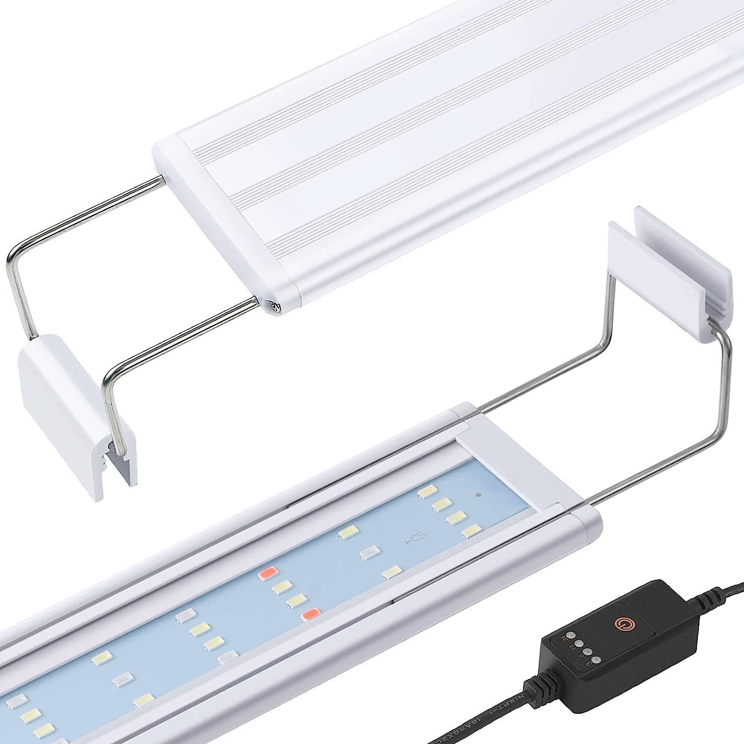 ANIMAUX Multi Colour Bright Classic LED Aquarium Light|Reef Plant Fish Tank Light with Extendable Brackets|Aquatic Plant Growth Lamp White and Blue LEDs|RSL-50 | 15W | Suitable for 40-50CM Tank (B0CCDPSWLN) Amazon Price History, Amazon Price Tracker