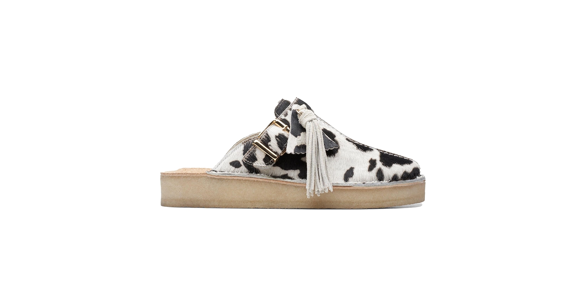 靴 Clarks Trek Mule Tan Cow Print 24cm Clarks Originals Women's Trek Mule Shoes in Cow Print Hairon