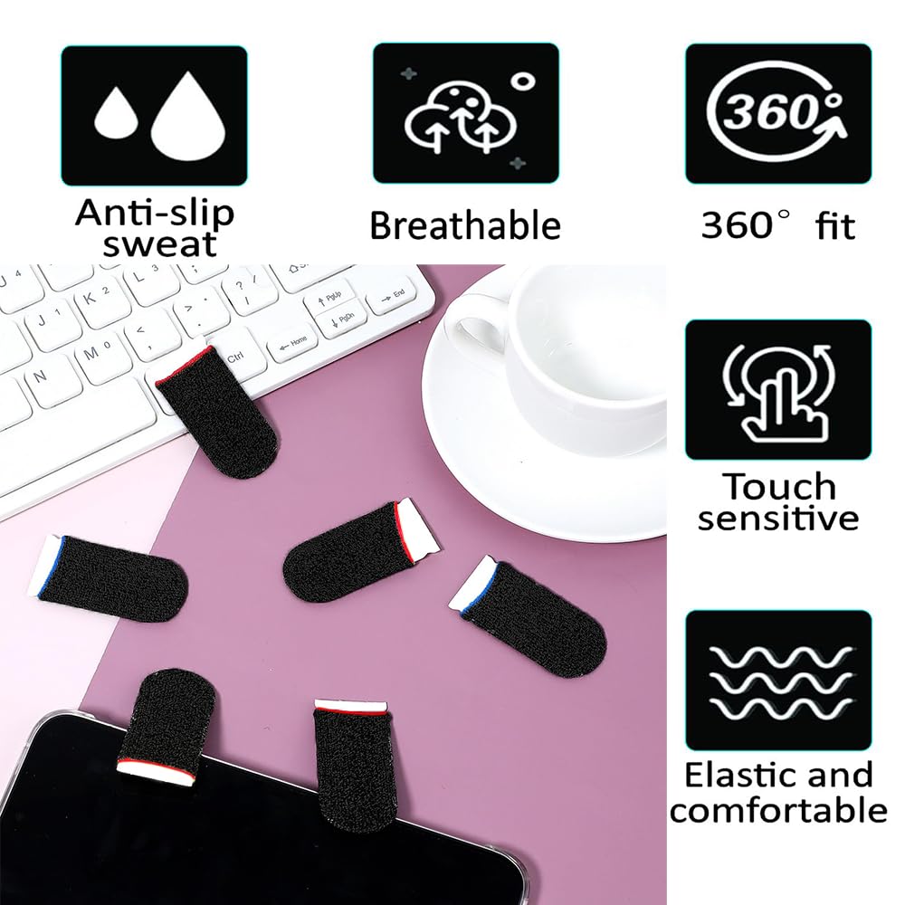 40 Pezzi Pubg Mobile Game Finger Sleeve Alta Sensibilità per Giochi Copridito da Gioco Professionale con Antiscivolo e Resistente al Sudore Compatibile con Tutti i Dispositivi Mobili