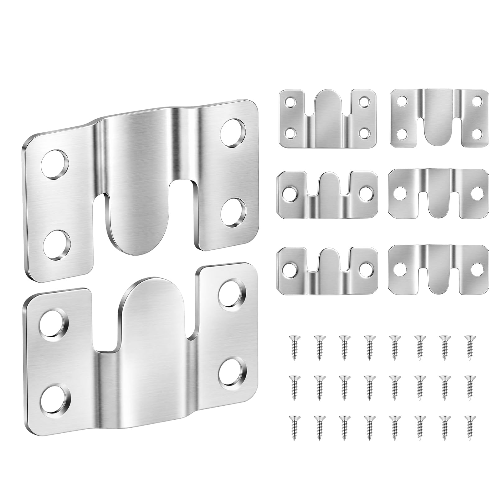 NUTKIT Flush Mount Brackets, Flush Concealed Mount Bracket, 43*19mm+54*30mm