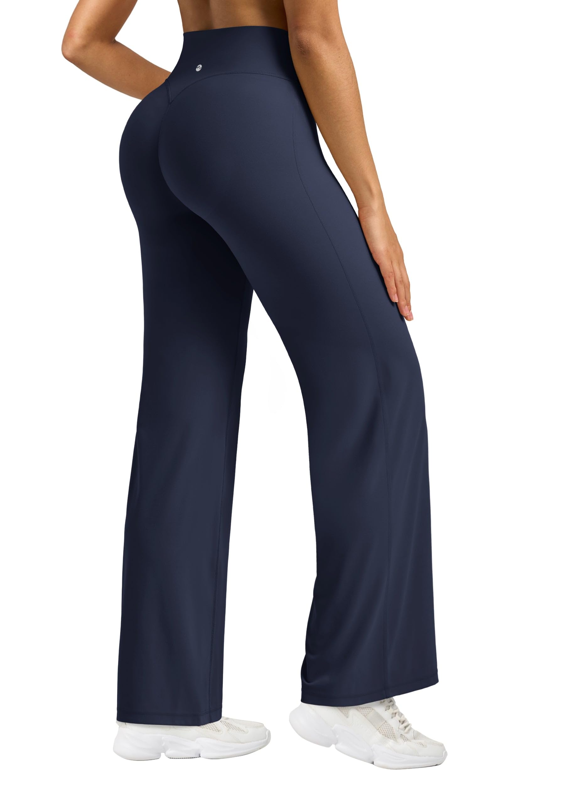 WILLIT Leggings voor dames, yogabroek, hoge taille, flared