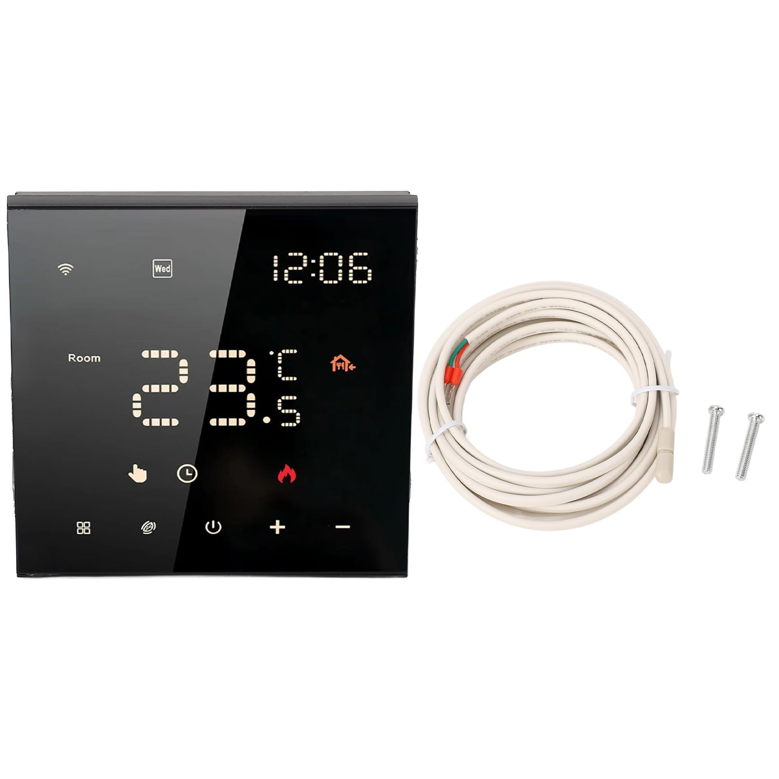 Termostato Intelligente, Controllo App Temperatura 5-70°C Riscaldamento Pavimento 16A Termostato per Riscaldamento Ambienti Residenziali for Famiglie Uffici Hotel Appartamenti