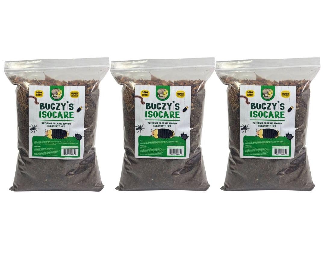 Isocare Premiun Organic Isopod Soil & Bioactive Terrarium Vivarium Substrate Mix (12 Quart)