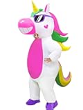 Halloween Inflatable Unicorn Costume for Adults Kids Full Body Blow up Halloween Costumes Party Cosplay