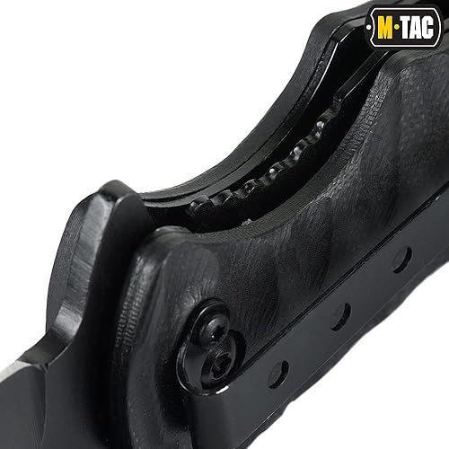Miniatura 7 de M-Tac Cuchillo de bolsillo tipo 4 - Cuchillo plegable táctico con hoja de bloqueo de acero inoxidable EDC (negro)