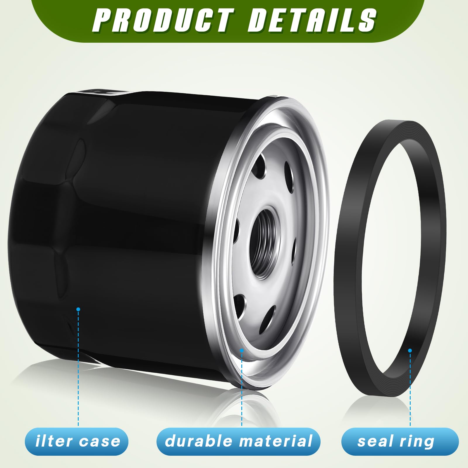 Paquete de 8 filtros de aceite 12 050 01-S compatibles con cortacésped Kohler Engine Troy 12 050 01 1205001-S 12 050 01-S1