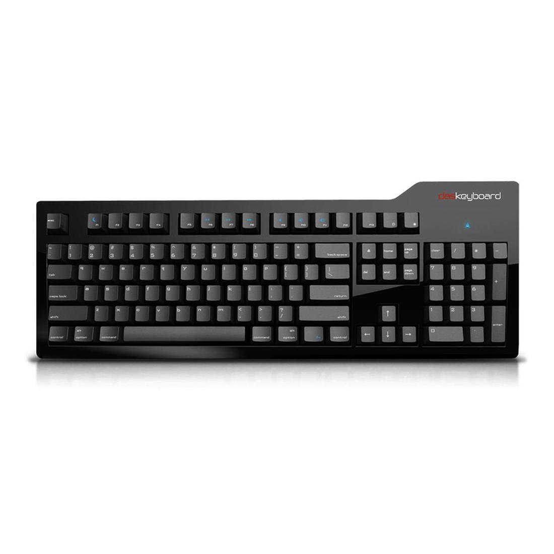 Das Keyboard Model S for Mac Wired Mechanical Keyboard, Cherry MX Blue Mechanical Switches, 2-Port USB Hub, Laser Etched Keycaps (104 Keys, Black)