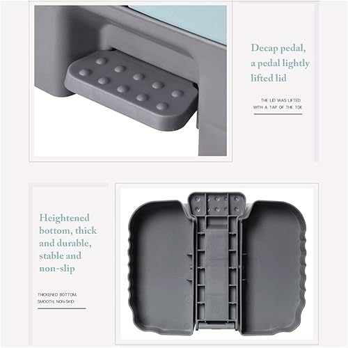 Miniatura 5 de Papelera de cocina de doble barril, para interiores y exteriores, resistente, 2 en 1, papelera de reciclaje y residuos (Dustbins B de 4.2 galones)